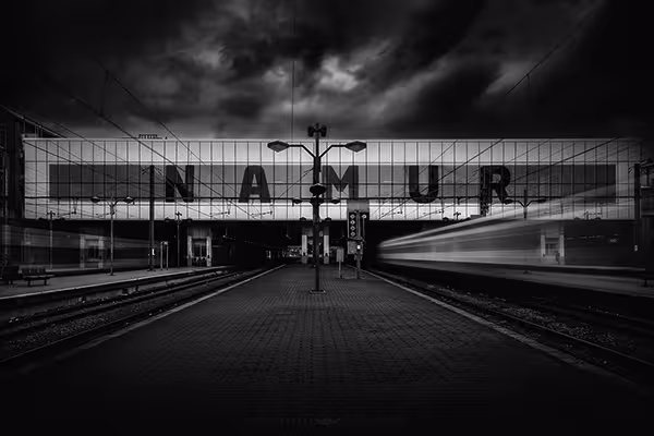 Fine-art black and white architecture photography in Namur