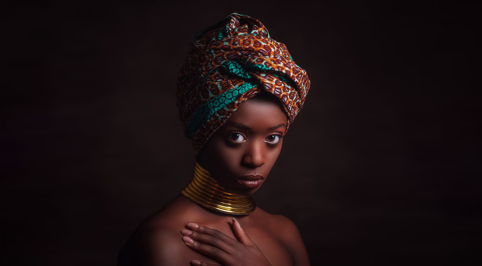 Artistic portrait with soft light and a dark mood