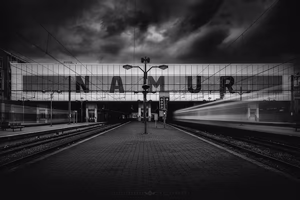 Fine-art black and white architecture, controlled contrast